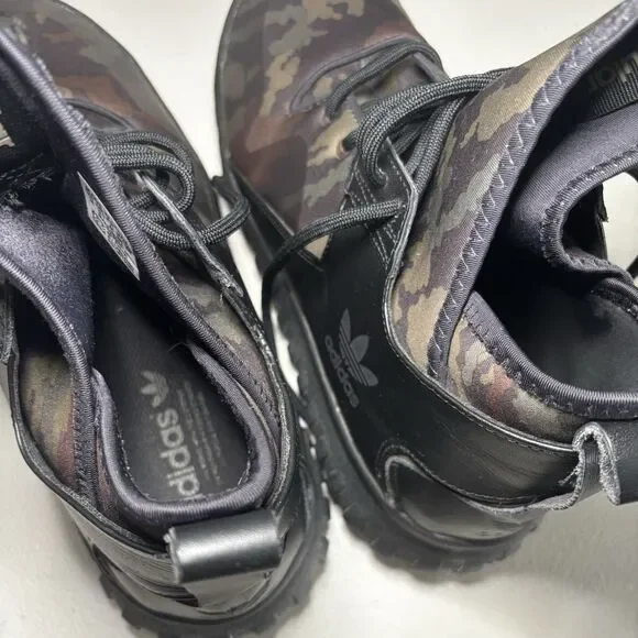 Adidas Tubular X Camo Men's Shoes B25700 Camo Black/Dark Brown/Oak - Size 10 - Picture 11 of 13